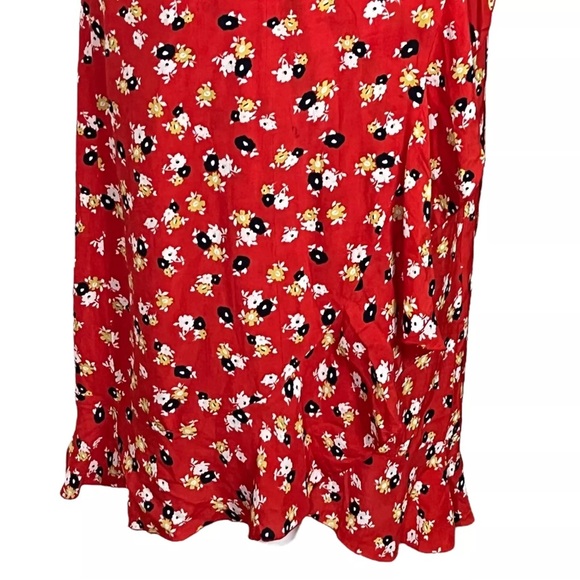 Faithfull the Brand Celeste Wrap Skirt Red Jasmine - Picture 4 of 4